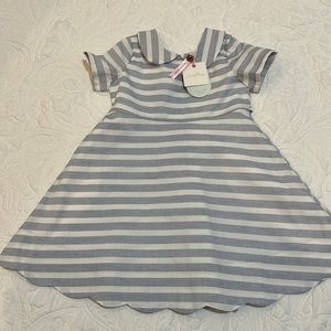 SweetHoney dress. Size 5Y. Blue and white stripe. NWT.